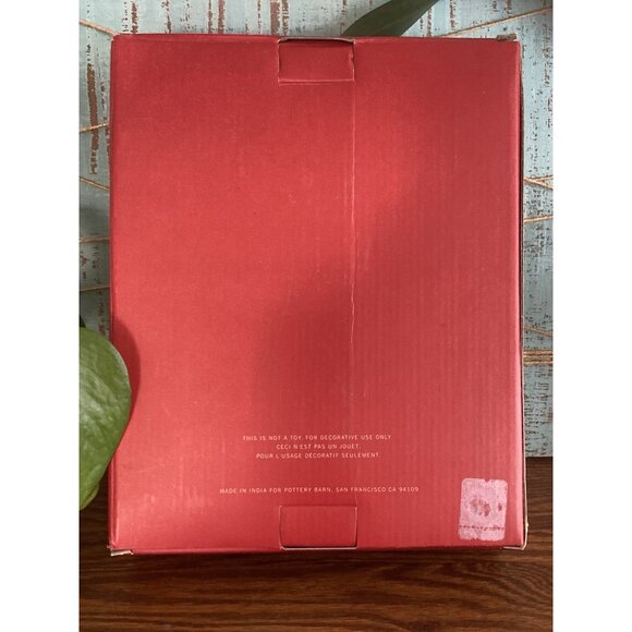 Pottery Barn Silver Hand Beaded Snowflake  Christmas Tree Topper Made In India - Picture 7 of 10